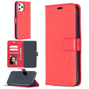 For iPhone 12 Pro Max Crazy Horse Texture Horizontal Flip Leather Case with Holder & Card Slots & Wallet & Photo Frame(Red) (OEM)