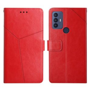 For TCL 30 SE Y Stitching Horizontal Flip Leather Phone Case(Red) (OEM)