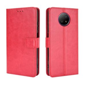 For Xiaomi Redmi Note 9T 5G / Note 9 5G Retro Crazy Horse Texture Horizontal Flip Leather Case with Holder & Card Slots & Photo Frame(Red) (OEM)
