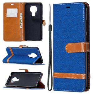 For Nokia 5.3 Denim Texture Horizontal Flip Leather Case with Holder & Card Slots & Wallet & Lanyard(Blue) (OEM)