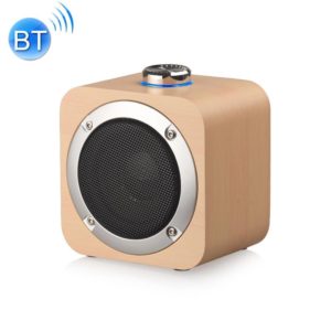 Q1B Subwoofer Wooden TWS Interconnection Wireless Bluetooth Speaker(Walnut Grain) (OEM)