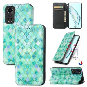 For ZTE Axon 30 5G Colorful Magnetic Horizontal Flip PU Leather Case with Holder & Card Slot & Wallet(Emerald) (OEM)