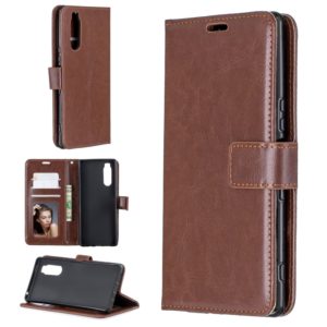 For Sony Xperia 5 Crazy Horse Texture Horizontal Flip Leather Case with Holder & Card Slots & Wallet & Photo Frame(Brown) (OEM)