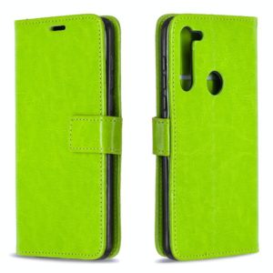 For Motorola Moto G8 Crazy Horse Texture Horizontal Flip Leather Case with Holder & Card Slots & Wallet & Photo Frame(Green) (OEM)