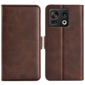 For ZTE nubia Z40S Pro Dual-side Magnetic Buckle Horizontal Flip Leather Phone Case(Brown) (OEM)