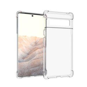 For Google Pixel 6 Pro Shockproof Non-slip Waterproof Thickening TPU Protective Case (Transparent) (OEM)