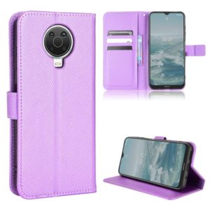 For Nokia G10 / G20 / 6.3 Diamond Texture Leather Phone Case(Purple) (OEM)