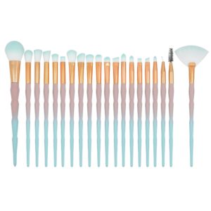 20 in 1 Diamond Handle Eye Brush Multi-functional Makeup Brush, Pink+Blue Handle and Baby Blue Brush (OEM)