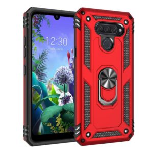 For LG K50 & Q60 Shockproof TPU + PC Protective Case with 360 Degree Rotating Holder(Red) (OEM)