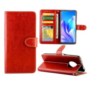 For Huawei Enjoy 20 Plus 5G Crazy Horse Texture Leather Horizontal Flip Protective Case with Holder & Card Slots & Wallet & Photo Frame(Brown) (OEM)