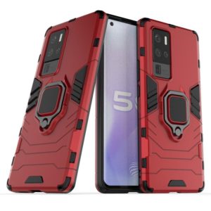 For Vivo X50 Pro+ Shockproof PC + TPU Protective Case with Magnetic Ring Holder(Red) (OEM)