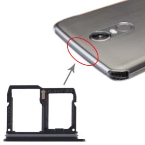 Nano SIM Card Tray + Micro SD Card Tray for LG Stylo 4 / Q Stylus Q710 / LM-Q710CS / LM-Q710MS / LM-Q710ULS / LM-Q710ULM / LM-Q710TS / LM-Q710WA (Black) (OEM)