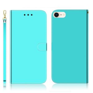 For iPhone 7 / 8 Imitated Mirror Surface Horizontal Flip Leather Case with Holder & Card Slots & Wallet & Lanyard(Mint Green) (OEM)