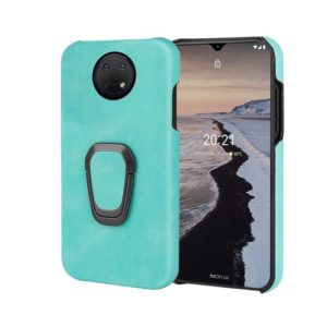 For Nokia G10 Ring Holder PU Phone Case(Mint Green) (OEM)