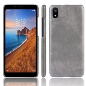 Shockproof Litchi Texture PC + PU Case For Xiaomi Redmi 7A(Gray) (OEM)