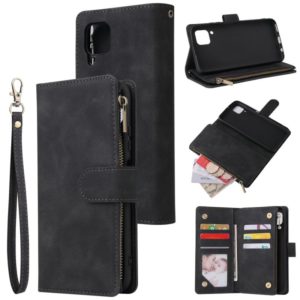 For Huawei P40 Lite Multifunctional Horizontal Flip Leather Case, with Card Slot & Holder & Zipper Wallet & Photo Frame(Black) (OEM)