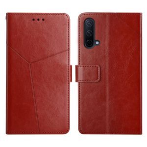 For OnePlus Nord CE 5G Y Stitching Horizontal Flip Leather Phone Case(Brown) (OEM)