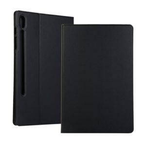 For Samsung Galaxy Tab S8 Ultra Elasticity Leather Tablet Case with Holder(Black) (OEM)