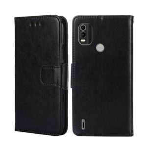 For Nokia C21 Plus Crystal Texture Leather Phone Case(Black) (OEM)