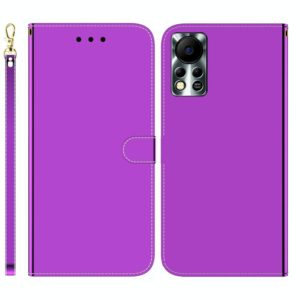 For Infinix Hot 11S NFC X6812B Imitated Mirror Surface Horizontal Flip Leather Phone Case(Purple) (OEM)
