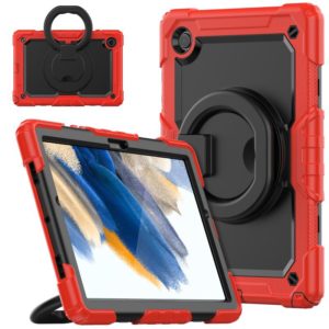 For Samsung Galaxy Galaxy Tab A8 Bracelet Holder Silicone + PC Tablet Case(Red) (OEM)