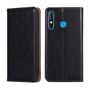 For Infinix Hot 8 / Hot 8 Lite X650 X650B Gloss Oil Solid Color Magnetic Leather Phone Case(Black) (OEM)