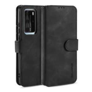 For Huawei P40 Pro DG.MING Retro Oil Side Horizontal Flip Case with Holder & Card Slots & Wallet(Black) (DG.MING) (OEM)