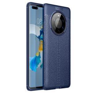 For Huawei Mate 40 Pro Plus Litchi Texture TPU Shockproof Case(Navy Blue) (OEM)