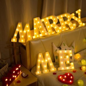 Alphabet A English Letter Shape Decorative Light, Dry Battery Powered Warm White Standing Hanging LED Holiday Light (OEM)