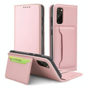 For Samsung Galaxy S20 5G Strong Magnetism Shockproof Horizontal Flip Liquid Feel Leather Case with Holder & Card Slots & Wallet(Rose Gold) (OEM)