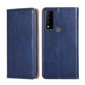 For TCL 30V 5G T781S Pure Color Magnetic Leather Phone Case(Blue) (OEM)