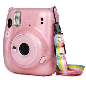 Glitter Power Crystal Case with Strap for FUJIFILM Instax mini 11 (Pink) (OEM)