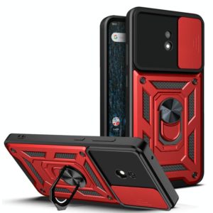 For Nokia C10 Sliding Camera Cover Design TPU+PC Phone Case(Red) (OEM)