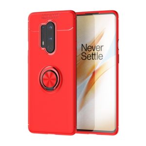 For Oneplus 8 Pro Metal Ring Holder 360 Degree Rotating TPU Case(Red+Red) (OEM)