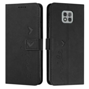 For Motorola Moto G Power 2021 Skin Feel Heart Pattern Leather Phone Case(Black) (OEM)