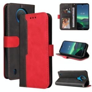 For Nokia 1.4 Business Stitching-Color Horizontal Flip PU Leather Case with Holder & Card Slots & Photo Frame(Red) (OEM)