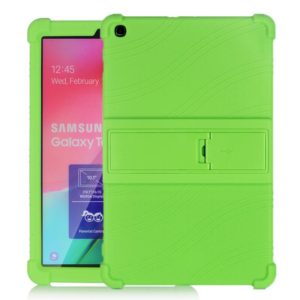 For Galaxy Tab A 10.1 (2019) T510 Tablet PC Silicone Protective Case with Invisible Bracket(Green) (OEM)