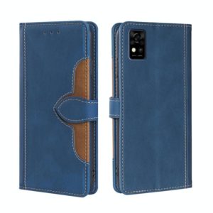For ZTE Blabe A31 Skin Feel Straw Hat Magnetic Buckle Leather Phone Case(Blue) (OEM)