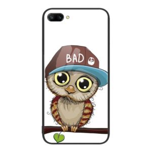 For Honor 10 Colorful Painted Glass Phone Case(Owl) (OEM)