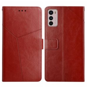 For Motorola Moto G42 Y Stitching Horizontal Flip Leather Phone Case(Brown) (OEM)