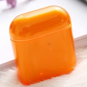 For AirPods 1 / 2 PC Wireless Earphone Protective Case Cover(Orange) (OEM)