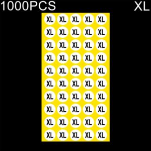 1000 PCS Round Shape Size Sticker Clothes Size Label, Size: XL (OEM)