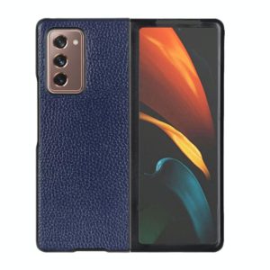 For Samsung Galaxy Z Fold2 5G Litchi Texture Shockproof Protective Case(Blue) (OEM)