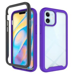 For iPhone 12 mini Starry Sky Solid Color Series Shockproof PC + TPU Protective Case(Purple) (OEM)