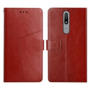 For Nokia 2.4 Y Stitching Horizontal Flip Leather Phone Case(Brown) (OEM)