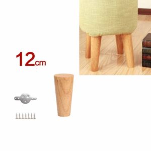 Solid Wood Sofa Foot Table Leg Cabinet Foot Furniture Chair Heightening Pad, Size:12 cm, Style:Vertical(Wood Color) (OEM)