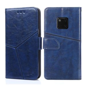 For Huawei Mate 20 Pro Geometric Stitching Horizontal Flip TPU + PU Leather Case with Holder & Card Slots & Wallet(Blue) (OEM)