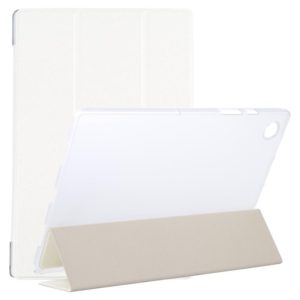 For Samsung Galaxy Tab A8 10.5 2021 X200 / X205 Silk Texture 3-fold Leather Tablet Case(White) (OEM)