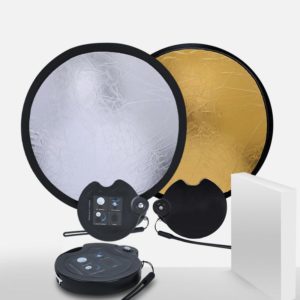 30cm Double-sided Beauty Photo Live Broadcast Fill Light Board with Storage Box(Gold + Silver) (OEM)