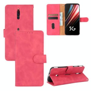 For ZTE Nubia Red Magic 5G Solid Color Skin Feel Magnetic Buckle Horizontal Flip Calf Texture PU Leather Case with Holder & Card Slots & Wallet(Rose Red) (OEM)